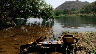 Coffee Fresh With Chill Bossa Nova Music, Relaxing In Real Beautiful Lake And Nature Ambiences 15°C