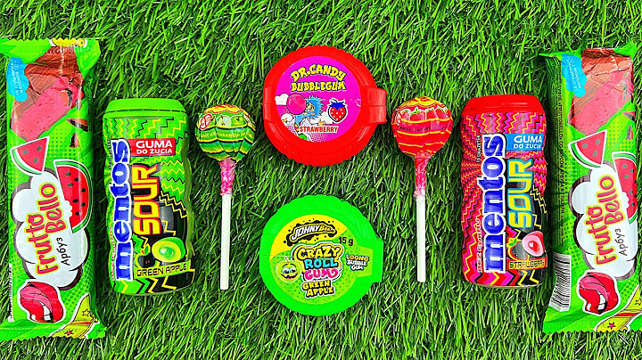 Satisfying video ASMR Chupa Chups, Mentos, Smarties