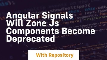 Angular signals will zone js components become deprecated