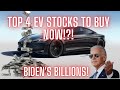 Top 4 EV Stocks to Buy Now!?! Biden Says 50% of ALL New Cars to be EV by 2030!