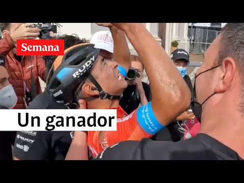 Lágrimas de alegría: así fue la llegada de Santiago Buitrago en su victoria en la etapa 17