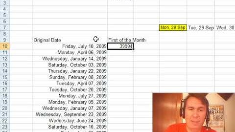 Mr Excel & excelisfun Trick 33: First Monday For Reporting Period