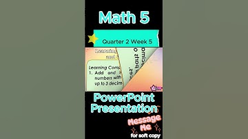 Math 5 Quarter 2 Week 5 MATATAG Curriculum / Revised K-12 LE Based PowerPoint Presentation