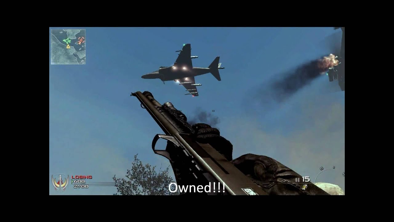 Call of duty Modern warfare2 Harrier vs chopper gunner - YouTube