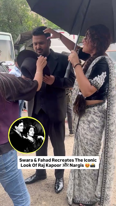 Swara Bhaskar & Fawad Ahmad Channel Raj Kapoor & Nargis On New Show Set 😍🎬#shorts