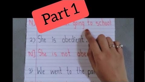 Positive to negative sentence.