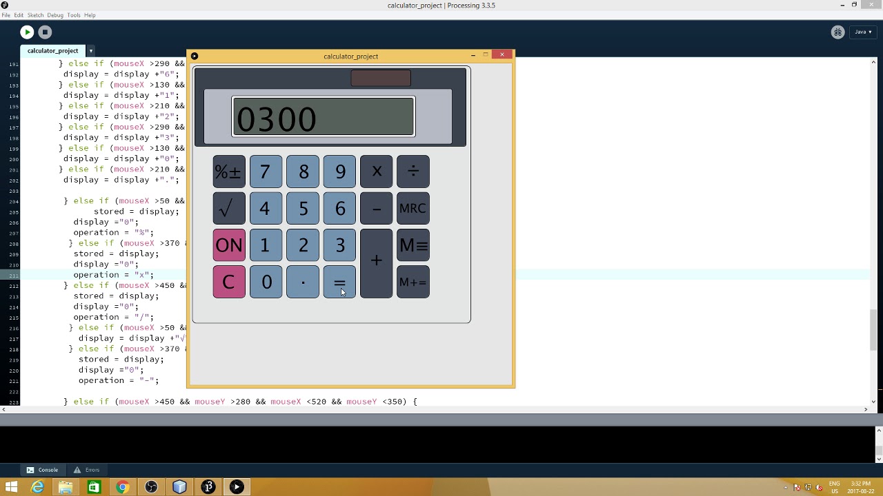 Processing Calculator project - YouTube