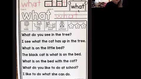 Sight word "What"