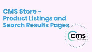 Product Listing and Search Results Pages - CMS Store