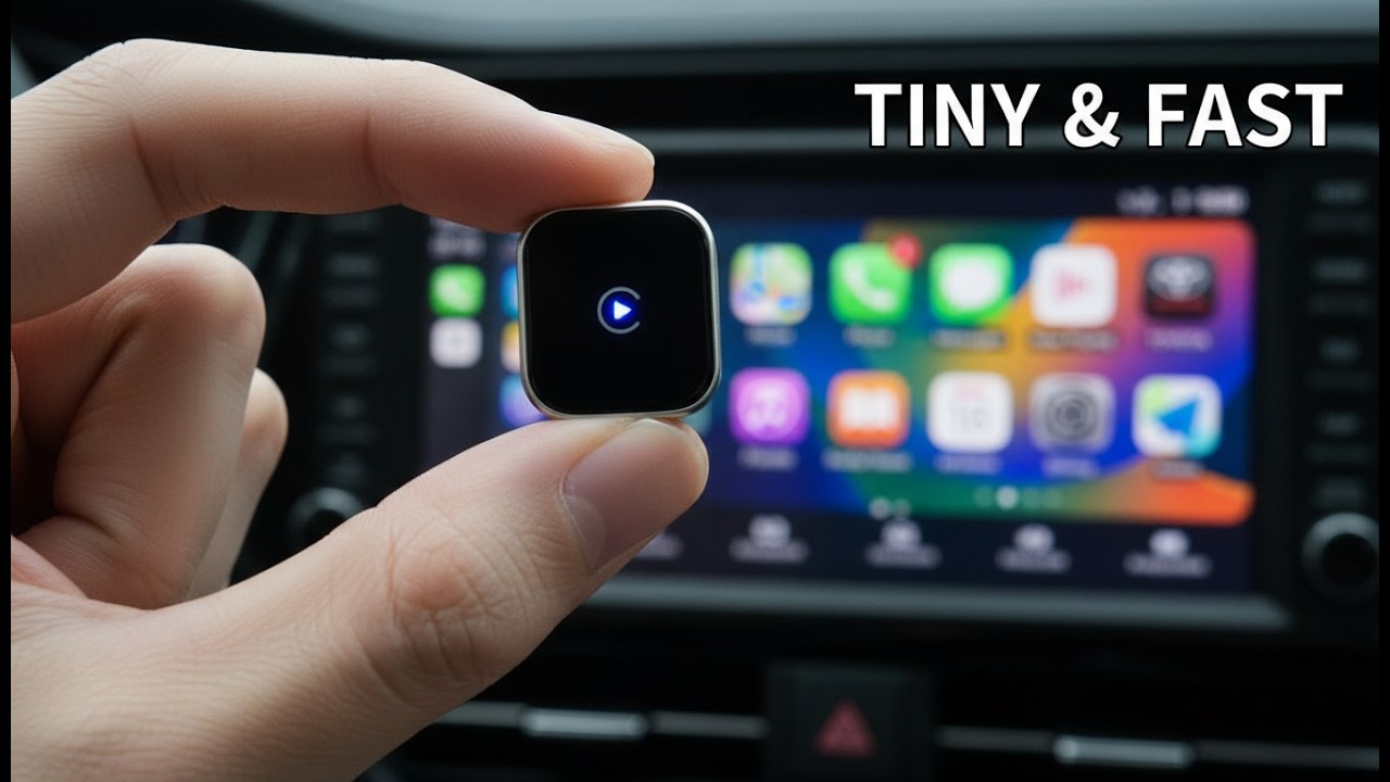 The Smallest Wireless Android Auto & CarPlay Adapter EVER? (Fast!)