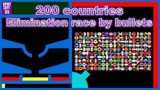 Marble Elimination Race by Bullets ~200 countries marble race #20~ in Algodoo | Marble Factory