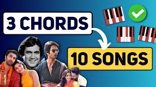 Play 10 SONGS in just 3 CHORDS | 3 CHORDS - 10 SONGS | Piano Tutorial | PIX Series - Hindi