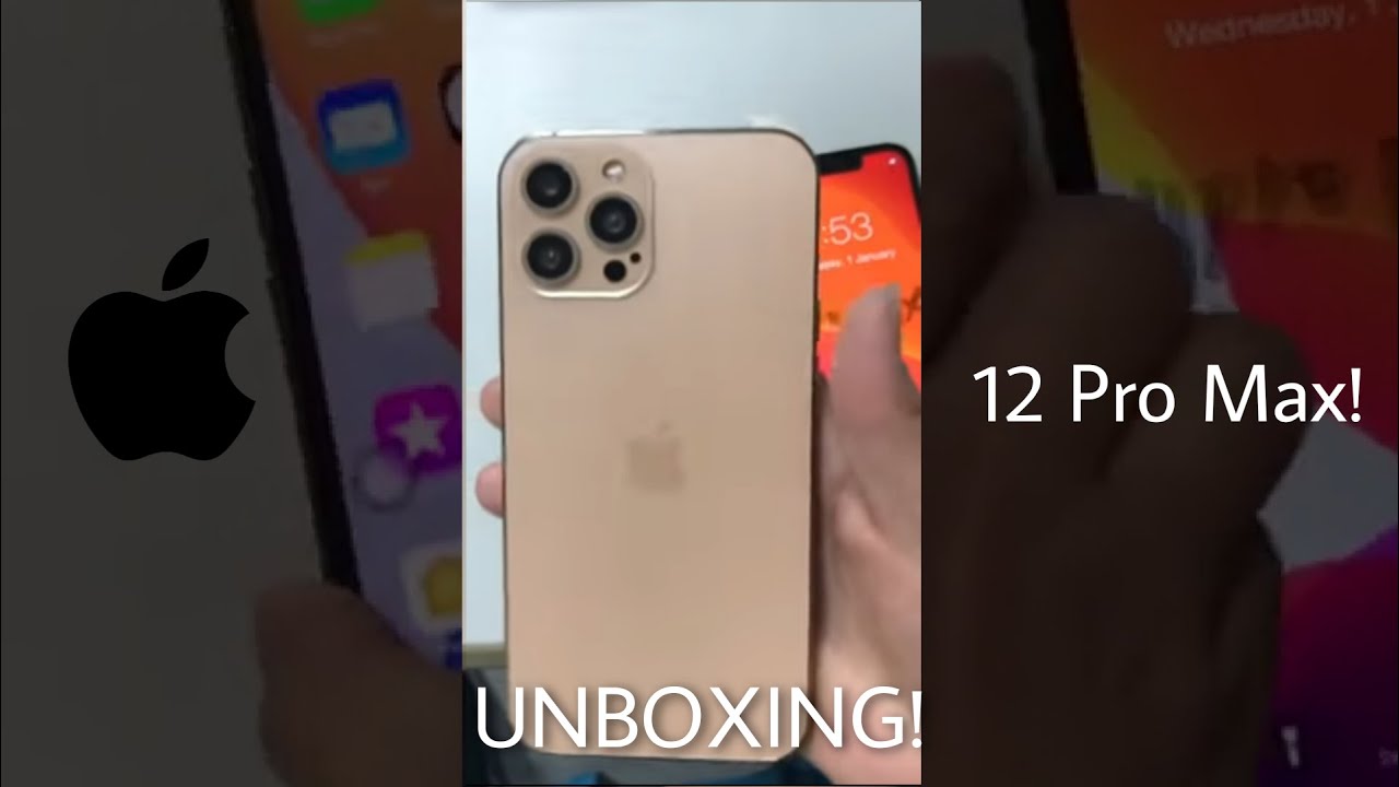 Iphone 12 Pro Max Unboxing First Look Hands On Iphone 12 Pro Gold Unboxing Youtube