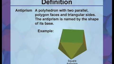 Video Definitions: 3D Geometry: Definition 1: Antiprism