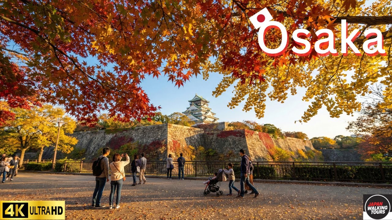 [4K HDR]  🇯🇵Osaka Castle Walking Tour Part 4 - Approaching the Main Keep (Tenshukaku)