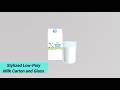 Stylized Low-Poly Milk Carton and Glass