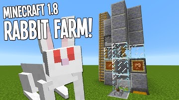 Minecraft Tutorial - Rabbit Farm! Breeder, Cooker, & Rabbit Foot Grinder!!! (Minecraft 1.8+)