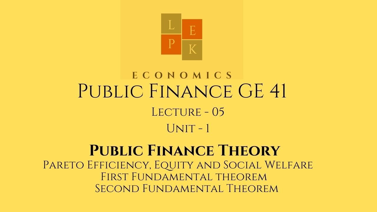 Lecture - 05 Public Finance GE 41