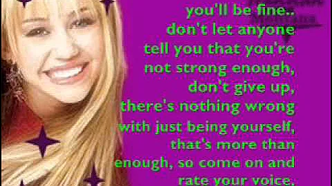 Hannah Montana - Make some noise (Lyrics)