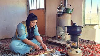 Cooking local lamb in the village of Iran | village lifestyle of Iran