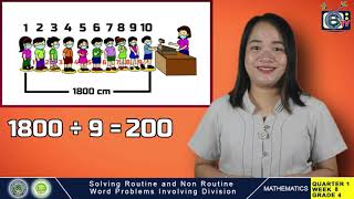VIDEO LESSON IN SOLVING ROUTINE AND NON-ROUTINE WORD PROBLEMS INVOLVING DIVISION
