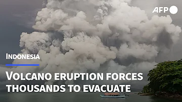 Indonesian volcano eruption forces thousands to evacuate over tsunami threat | AFP