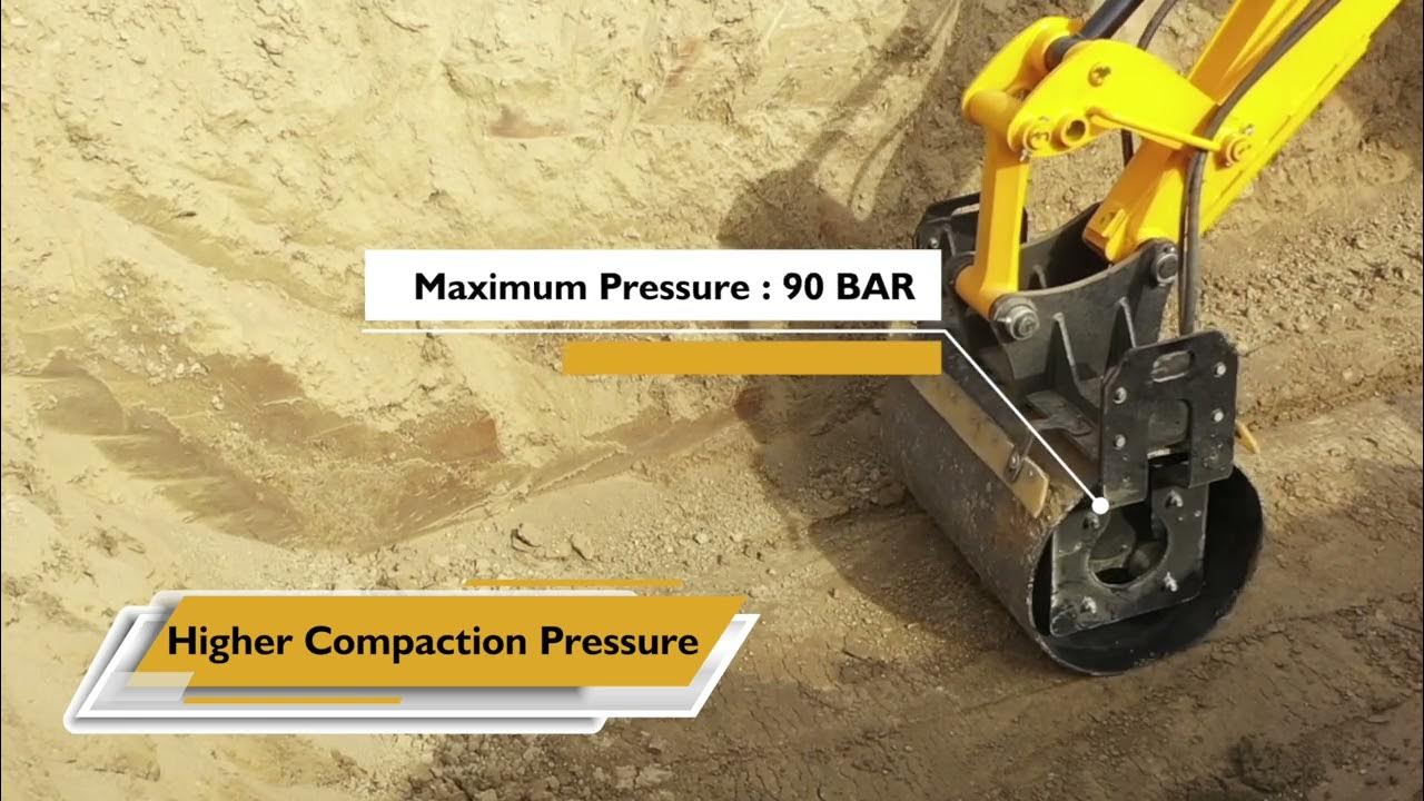 JCB Backhoe Loader with Vibratory Roller Compacting application