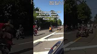 Street takeover by 200 ATVs, dirt bikes, motorcycles swarms Route 347
