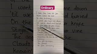 ordinary song lyrics by Alex Warren #ordinary #alexwarren #music #songwrite