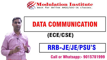 RRB JE CBT 2 | DMRC| NMRC  Lecture for Electronics Engineering( Data Communication and Networking)