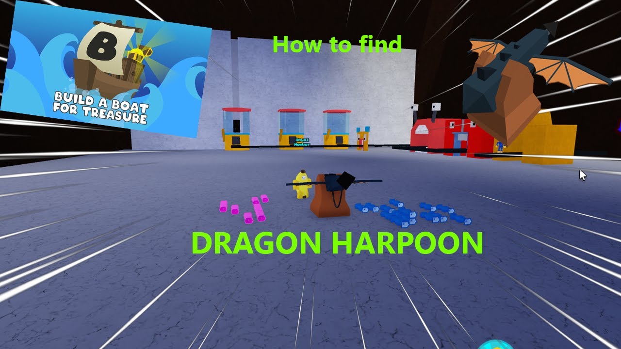 [build a boat] How to get dragon harpoon (2021) YouTube