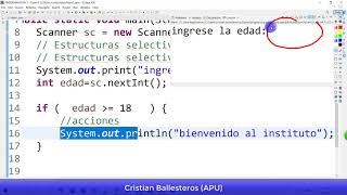 Estructura selectiva IF ELSE en JAVA   Ejemplo de validar la edad y un monto PARTE 2/3
