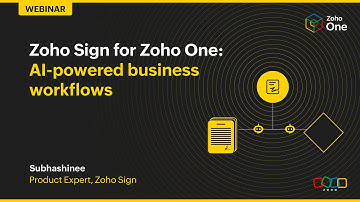Zoho Sign for Zoho One: AI-powered workflows for businesses