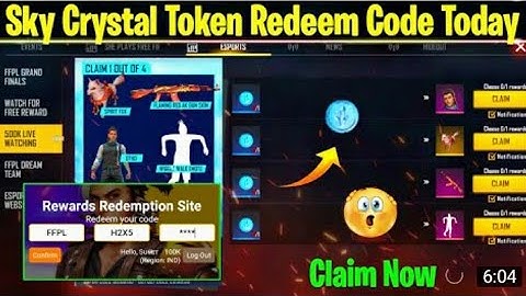 SKY CRYSTAL TOKEN REDEEM CODE FREE FIRE | HOW TO COLLECT SKY CRYSTAL TOKEN@PASWANGAMING