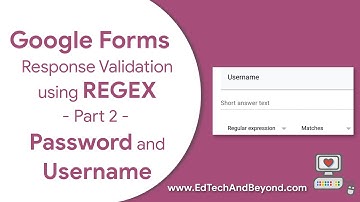 GoogleForm REGEX Part2