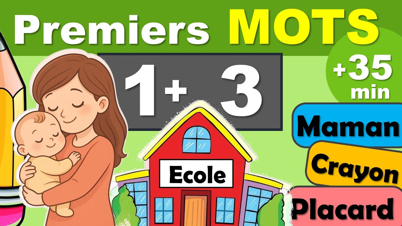 Premiers Mots en français | Learning Videos for Toddlers | #apprendrelefrançais #nurseryrhymes