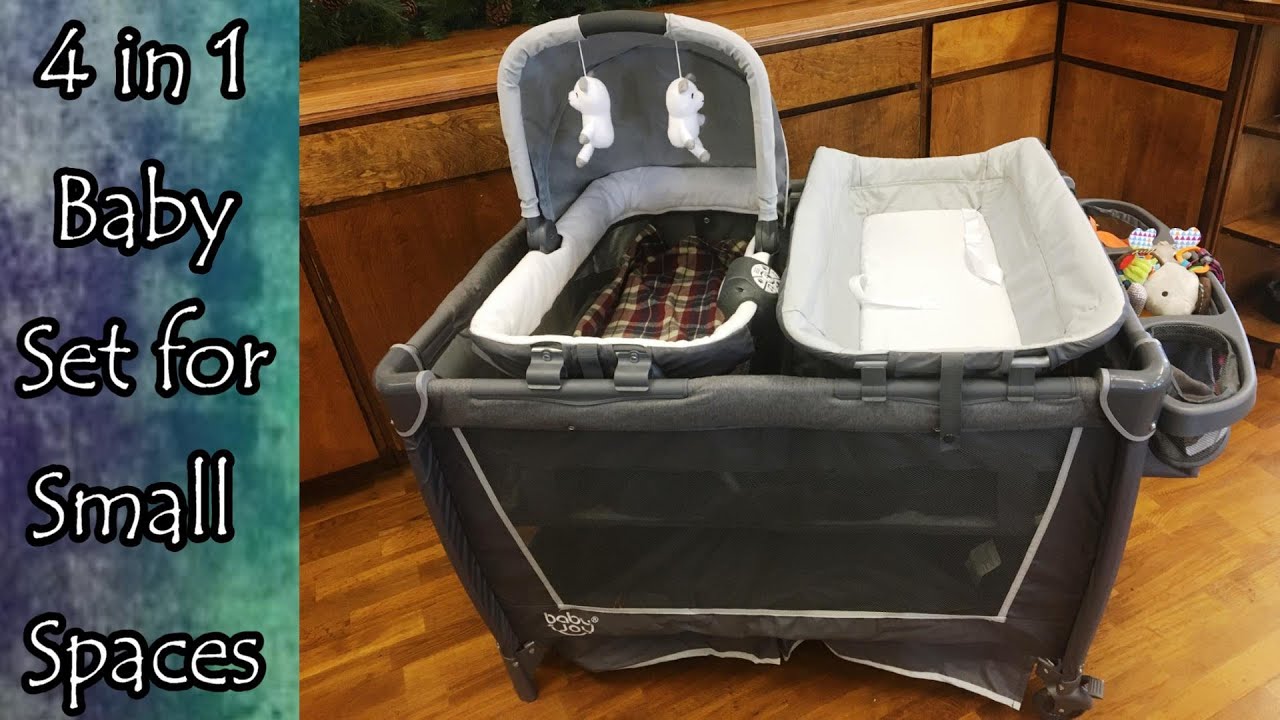 4 in 1 Pack and Play for Small Spaces and Grandparents - YouTube