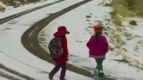 Cold snap freezes Peru's Andes