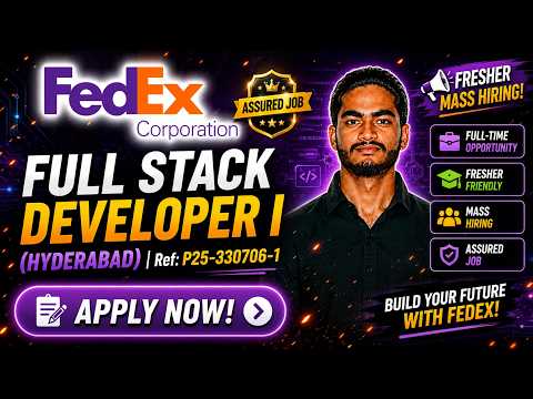 FedEx Career Update: Full Stack Developer I (2 Yrs Exp)