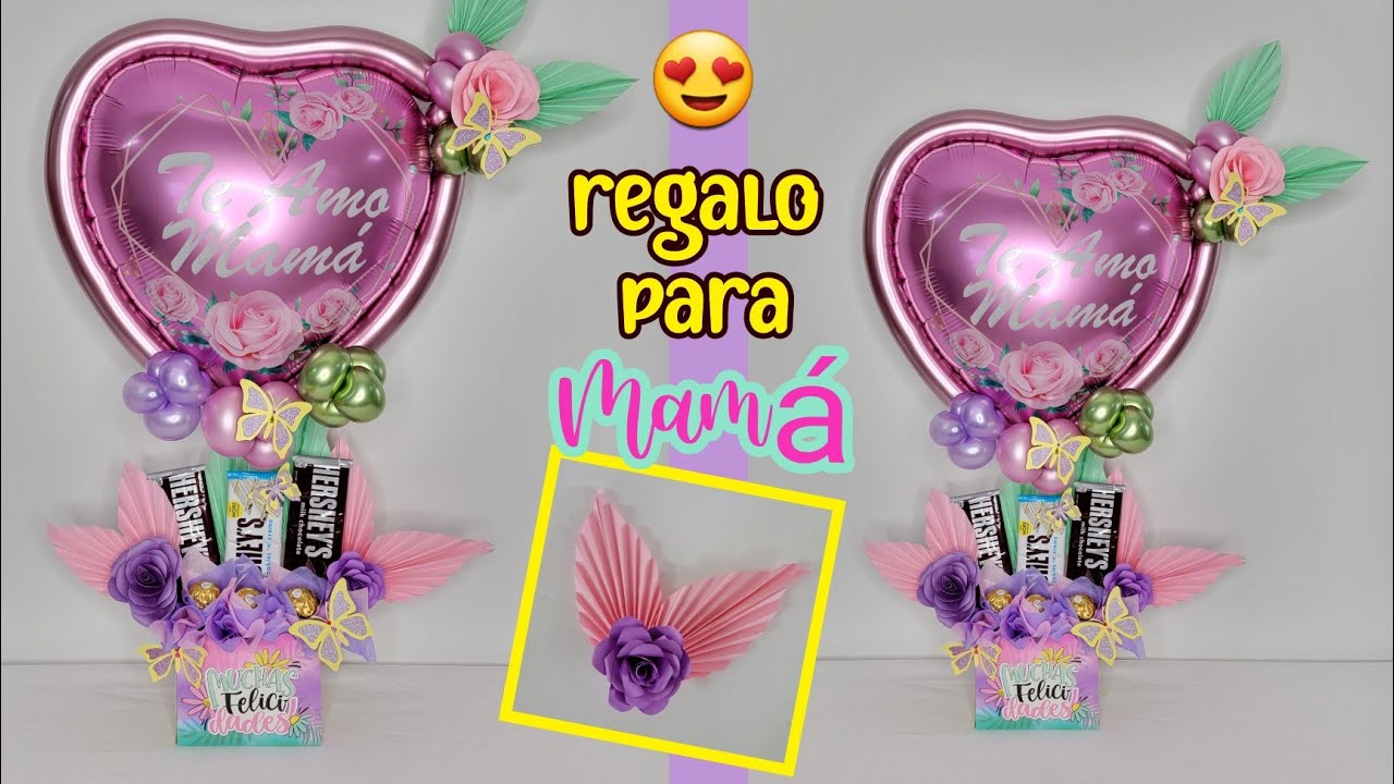 HERMOSO ARREGLO ECONOMICO PARA  MAMA *DIY ARREGLO CON GLOBOS Y CHOCOLATES/ REGALO PARA DIA DE MADRES