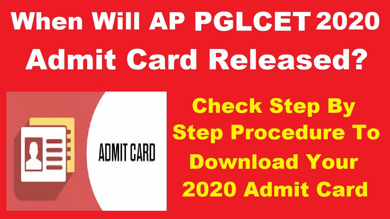 AP PGLCET 2020 Admit Card Release (20th Sept.) - Check How to Download Hall Ticket By Official Link