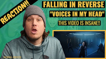 FIRST TIME HEARING !! | FALLING IN REVERSE - VOICES IN MY HEAD | REACTION !! | This Video Is Insane!