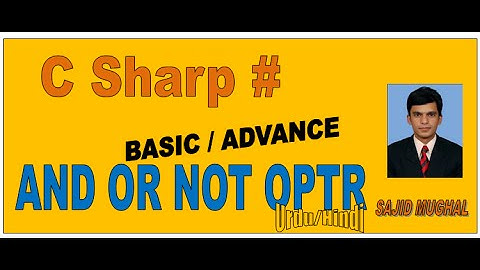 15 of 50 Logical operators  in  C Sharp Urdu Hindi