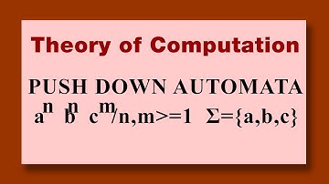 a^nb^nc^m/n m greater =1 Σ={a b c} Push Down Automata Theory of computation