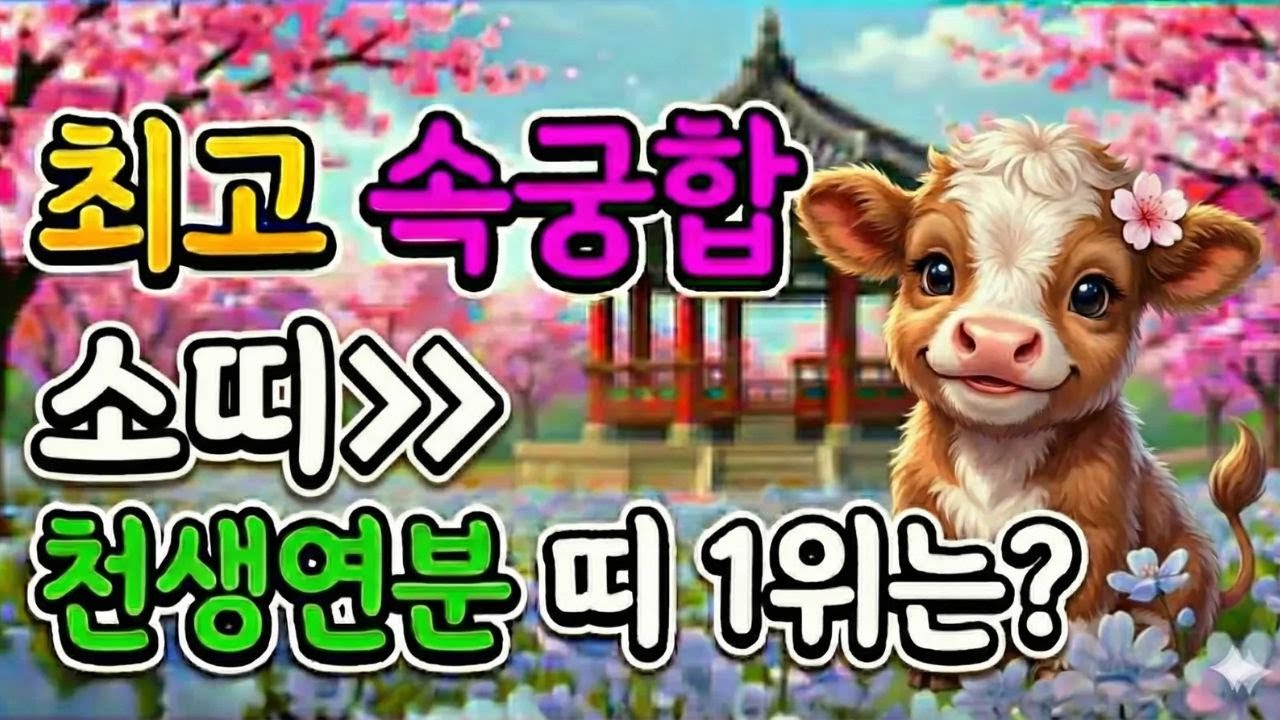💞소띠 속궁합 순위!💞 이 띠랑 만나면 인생이 바뀐다?  #궁합 #재물운