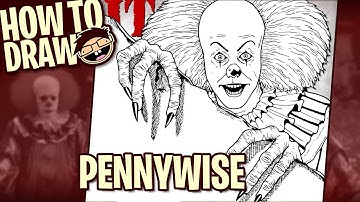 How to Draw PENNYWISE THE CLOWN (IT [1990] TV Mini-Series) | Narrated Easy Step-by-Step Tutorial