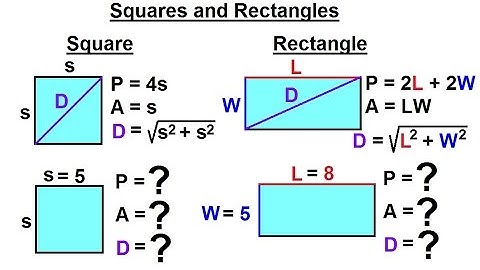Geometry: Ch 4 - Geometric Figures (1 of 18) Squares and Rectangles