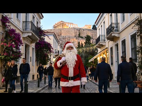 Athens, Grecia | CHRISTMAS | Tour a Piedi 4K