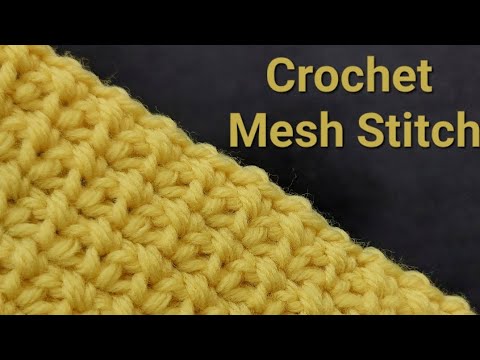 Crochet Mesh Stitch. #crochet #crocheting #crochetstitch