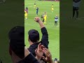 Spurs fans celebrating with Tottenham players after the win at Villa park. Video Credit Tony B